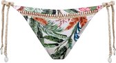 Watercult - Exotic Dive tie-side bikinibroekje - maat 36 - Print/Groen/Wit
