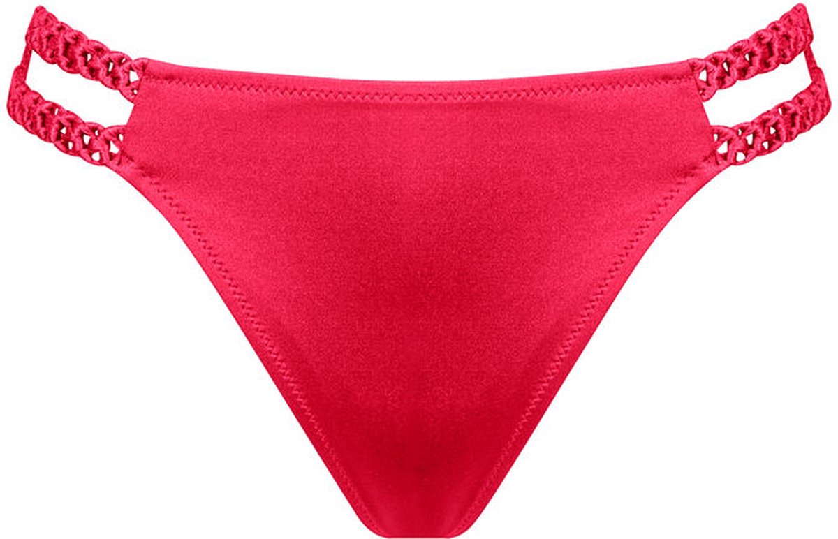 Watercult - Macramé Love bikini broekje - maat 42 - Rood