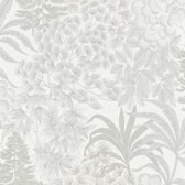 BLOEMEN EN BLADEREN BEHANG | Botanisch - wit grijs zilver - A.S. Création Metropolitan Stories 3