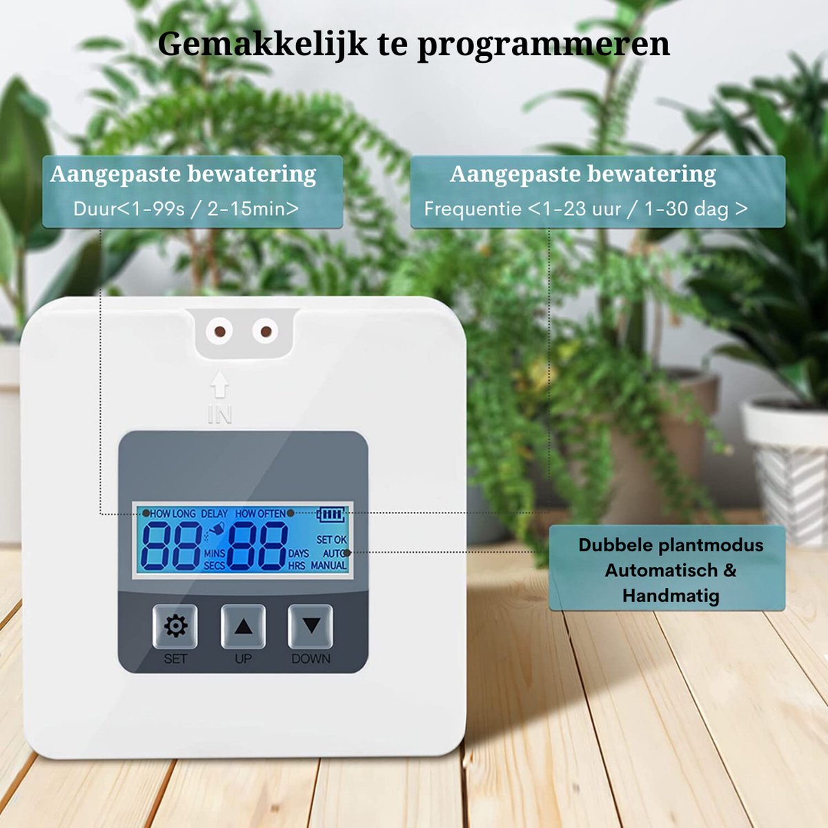 Système d'arrosage automatique pour plantes en pot, kit d'irrigation goutte  à goutte avec minuterie numérique programmable de 30 jours (8 plantes)