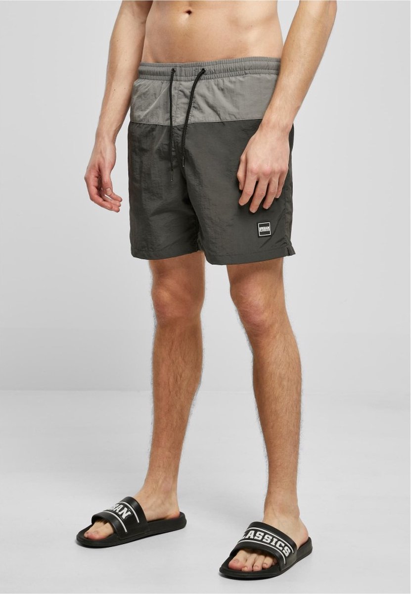 Urban Classics Block Zwemshorts 4XL Zwart