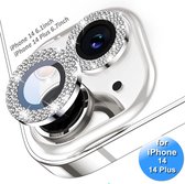 Lens protector - Geschikt voor iPhone 14 / 14 Plus - Screenprotector - Camera lens beschermer - Diamond Zilver