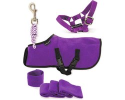 foto van Crafty Ponies Fleecedekenset Paars