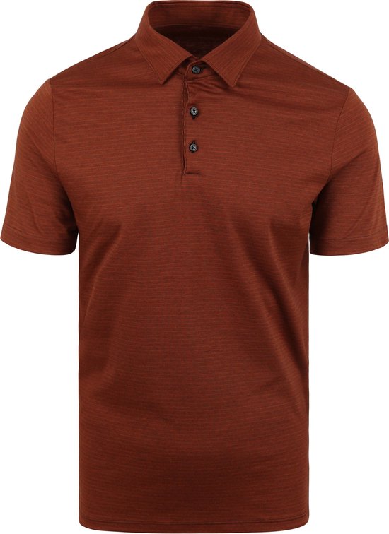 Desoto - Poloshirt Roest Oranje - Slim-fit - Heren Poloshirt Maat S