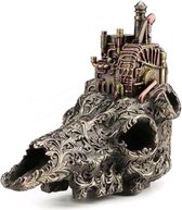 Veronese Design - Steampunk Machinarium Stier Schedel gebronsd beeld