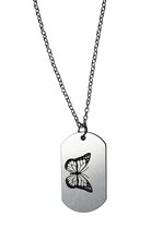 Akyol - vlinder ketting - Vlinder - vlinder liefhebber - gegraveerde sleutelhanger - vlinder decoratie - cadeau - gepersonaliseerd - vlinder accessoires - butterfly - sleutelhanger met naam