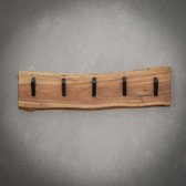 Porte-manteau Edge | 5 crochets | marron noir | bois / métal | 60 x 15 cm | salle | design contemporain