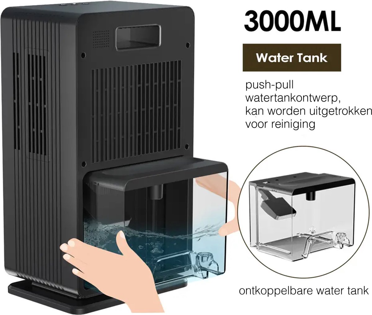 Golden Goods® Luchtontvochtiger 3L. Extreem Stil Ontvochtigt 1000ml/Dag Geschikt... bol