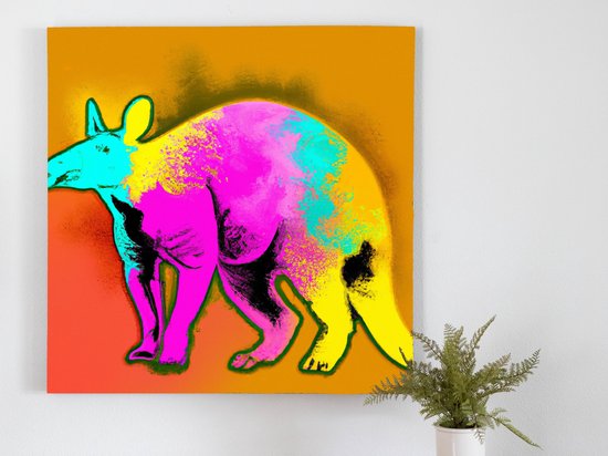 Earthy aardvark | Earthy Aardvark | Kunst - 40x40 centimeter op Canvas | Foto op Canvas