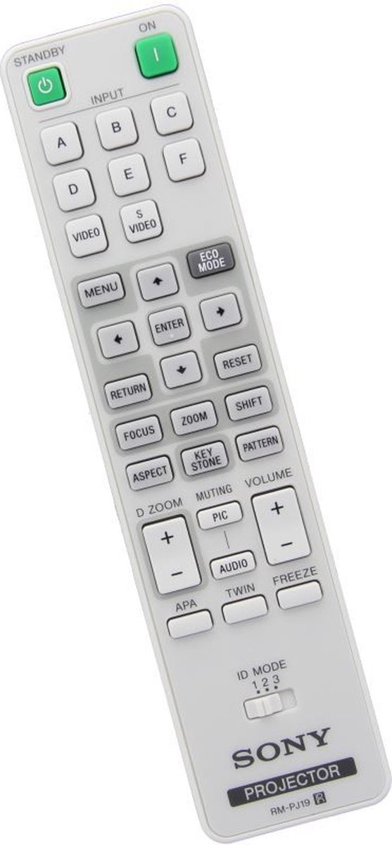 Afstandsbediening geschikt voor de SONY VPL-FX500L beamer, vervangt RM-PJ19 / 1-489-092-11 / 1-489-092-12