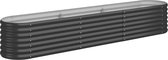 vidaXL - Plantenbak - 224x40x36 - cm - gepoedercoat - staal - antracietkleurig