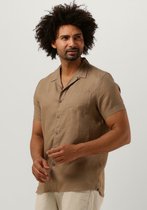 Dstrezzed Resort Shirt Linen Heren - Vrijetijds blouse - Bruin - Maat S