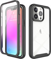 iMoshion Hoesje Geschikt voor iPhone 13 Pro Hoesje - iMoshion 360° Full Protective Case - Zwart / Transparant