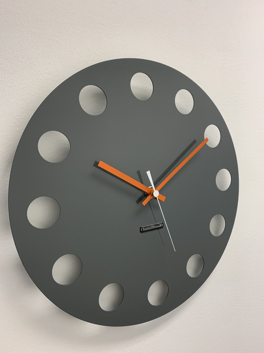 Wandklok ChantalBrandO CETARA NARDO GREY -- MODERN DESIGN --