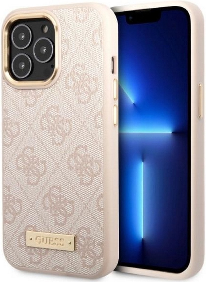 Guess 4G MagSafe Back Case - geschikt voor Apple iPhone 13 Pro (6.1") - Roze