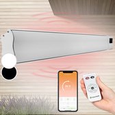 Klarstein Straalkachel, Elektrische Terras- & Tuinverwarming, Infraroodverwarming Met Wifi-App Bediening, Timer, Led-Display, Ip44 Infraroodverwarming, Co2-Vrije, Energiezuinige Verwarming, 3000W