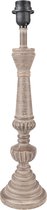 HAES DECO - Lampenvoet - Formaat Ø 13x51 cm, kleur Bruin, gemaakt van Hout|Polyresin voor Fitting E27/max 1x60W - Lampvoet, Tafellamp