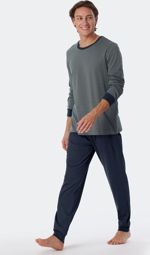 Pyjama long homme Schiesser Interlock Jade 54 Blauw bol