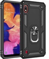 Samsung Galaxy A10 Hybride Hoesje met Kickstand Zwart