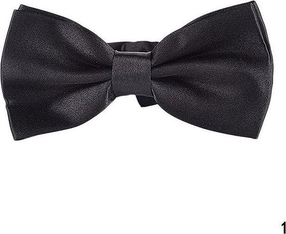 Knaak Bow Tie - Zwarte Vlinderstrik - Verstelbare Vlinderdas - Heren Accessoire - Feest - Gala - 1 Stuk