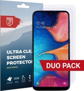 Rosso Screen Protector Ultra Clear Duo Pack Geschikt voor Samsung Galaxy A20E | Folie | 2 Stuks