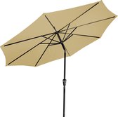 Parasol - Parasols - Stokparasol - Tuinparasol - Parasol kantelbaar - - Inclusief parasol hoes - Waterafstotend - Ø 300 cm - Uv bescherming 30+ - Staal - Polyester - Beige - ⌀ 300 x H 246 cm