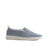 NoGRZ P.Blom - Leren dames slip-on sneakers - Lichtblauw - Maat 36