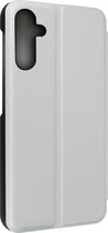 Clear View Geschikt voor Samsung Galaxy A14 5G Hoes Spiegelklep Video Support zilver