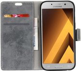 Samsung Galaxy A5 (2017) Retro Portemonnee Hoesje Grijs