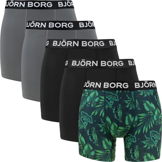 Björn Borg performance 5P boxer feuille de base multi - S