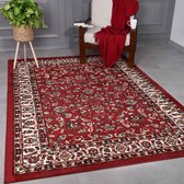 Flycarpets Tapis Rouge Classique Skazar - Motif Oriental - Tapis Persan - 240x340 cm