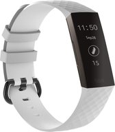 watchbands-shop.nl Siliconen bandje - Fitbit Charge 3 - Wit - Small