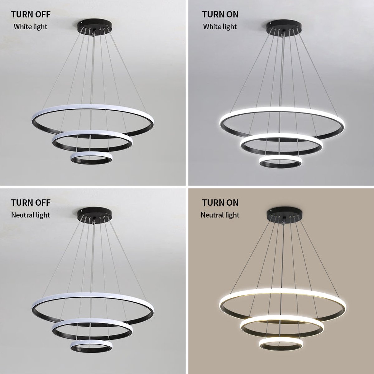 RUMOCOVO® Suspension Lustre LED Moderne Table à Manger 76W LED 3