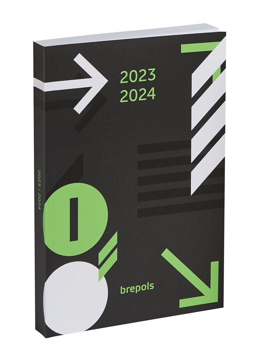 Brepols Schoolagenda 2023-2024 - URBAN NEON - Dagoverzicht - Zwart - 11.5 x 16.9 cm
