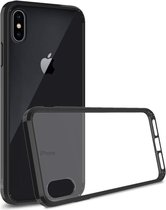 Apple iPhone XS Max Hoesje Armor Back Cover Transparant Zwart