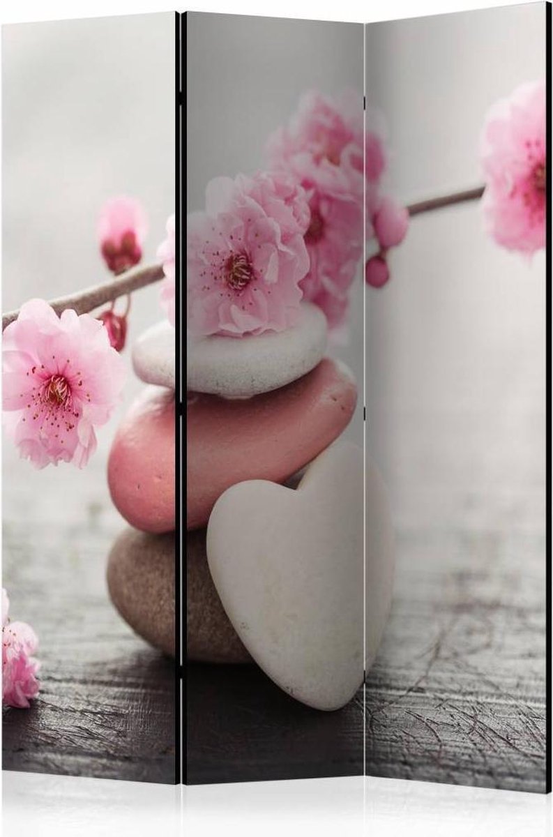 Vouwscherm / Kamerscherm - Zen Bloemen 135x172cm , gemonteerd geleverd, dubbelzijdig geprint