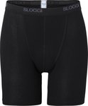 Zwarte katoenen boxershort voor heren met een grijze Sloggi-band.
