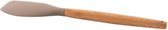 Point-Virgule silicone spatel met bamboe handvat taupe 31.6cm