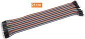Togadget® - Jumper Draadkabel 40 pin per 21 cm M2M mannelijk naar mannelijk compatibel met Arduino en Raspberry Pi