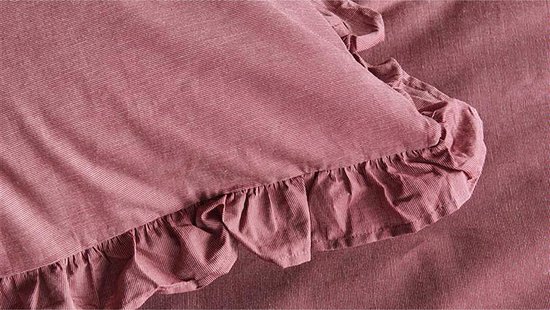 At Home by Beddinghouse Flamboyant dekbedovertrek - Eenpersoons - 140x200/220 cm - Donker roze van Merkloos — afbeelding 4
