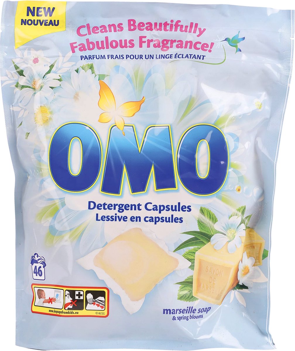 42 capsules de lessive au savon de Marseille OMO prix pas cher