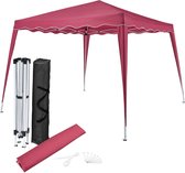 Inklapbare Partytent Vivara - 3 x 3m - Rood - Incl. Toebehoren