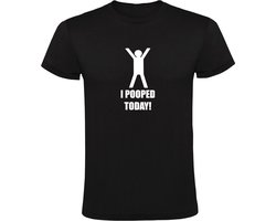 I pooped today Heren t-shirt| poepen| grote boodschap | blij | opluchting | fijn| poep | wc | toilet | poepie |