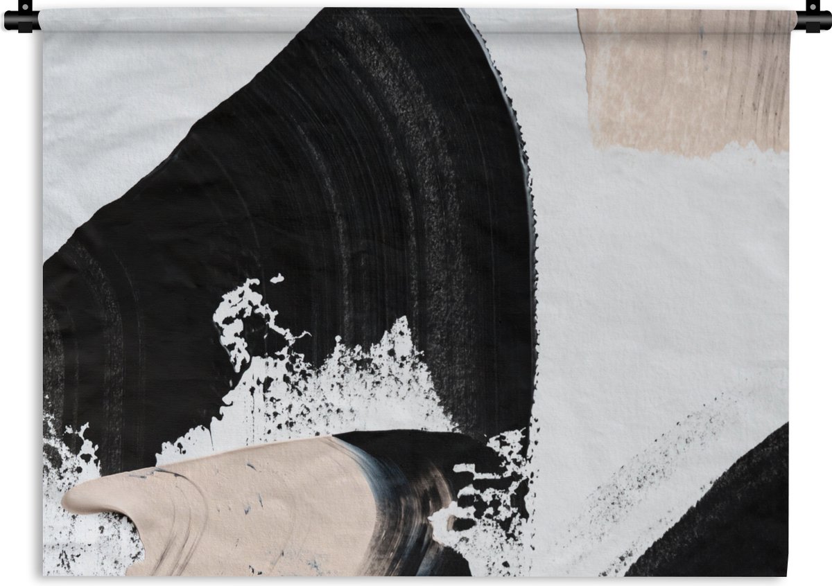 Wandkleed - Wanddoek - Verf - Abstract - Design - 180x135 cm - Wandtapijt