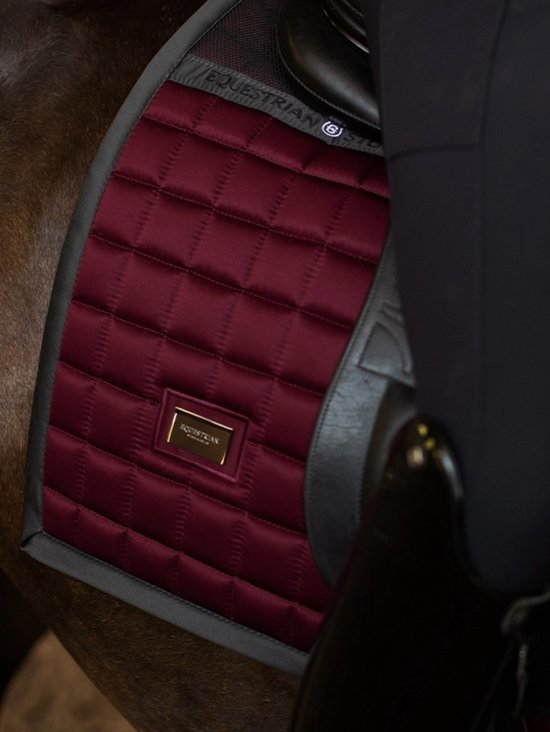 Equestrian Stockholm Saddle Pad Sportive Dark Bordeaux Size Full Dressage