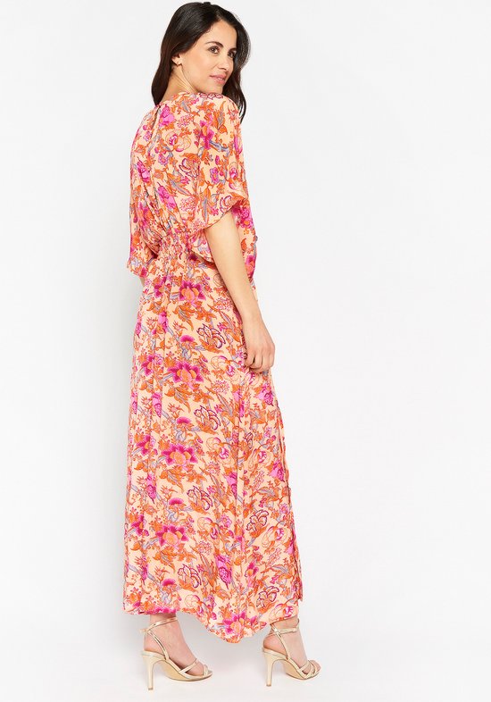 Robe longue à imprimé floral Lola Liza - Coral - Taille XS | bol.com
