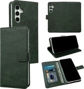 HB Coque pour Samsung Galaxy A54 5G Vert - Etui Portefeuille - Porte-Cartes & Languette Magnétique