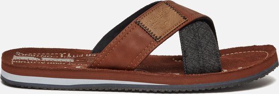 PME Legend Haig Slippers cognac Imitatieleer - Heren - Maat 44