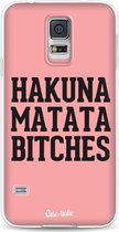 Casetastic Samsung Galaxy S5 / Galaxy S5 Plus / Galaxy S5 Neo Hoesje - Softcover Hoesje met Design - Hakuna Matata Bitches Print