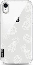 Casetastic Apple iPhone XR Hoesje - Softcover Hoesje met Design - Pineapples Outline Print
